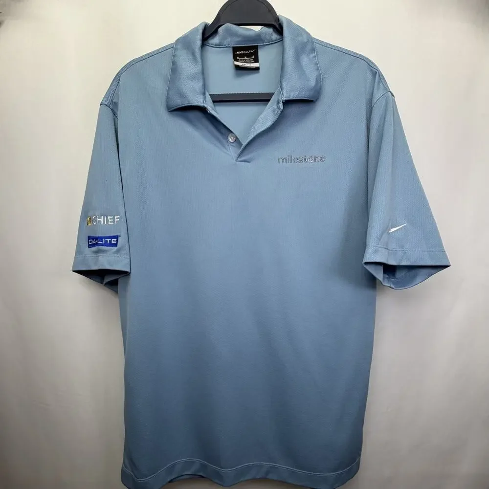 Nike‎ Golf Dri-FIT Men's Polo Shirt Medium Blue 